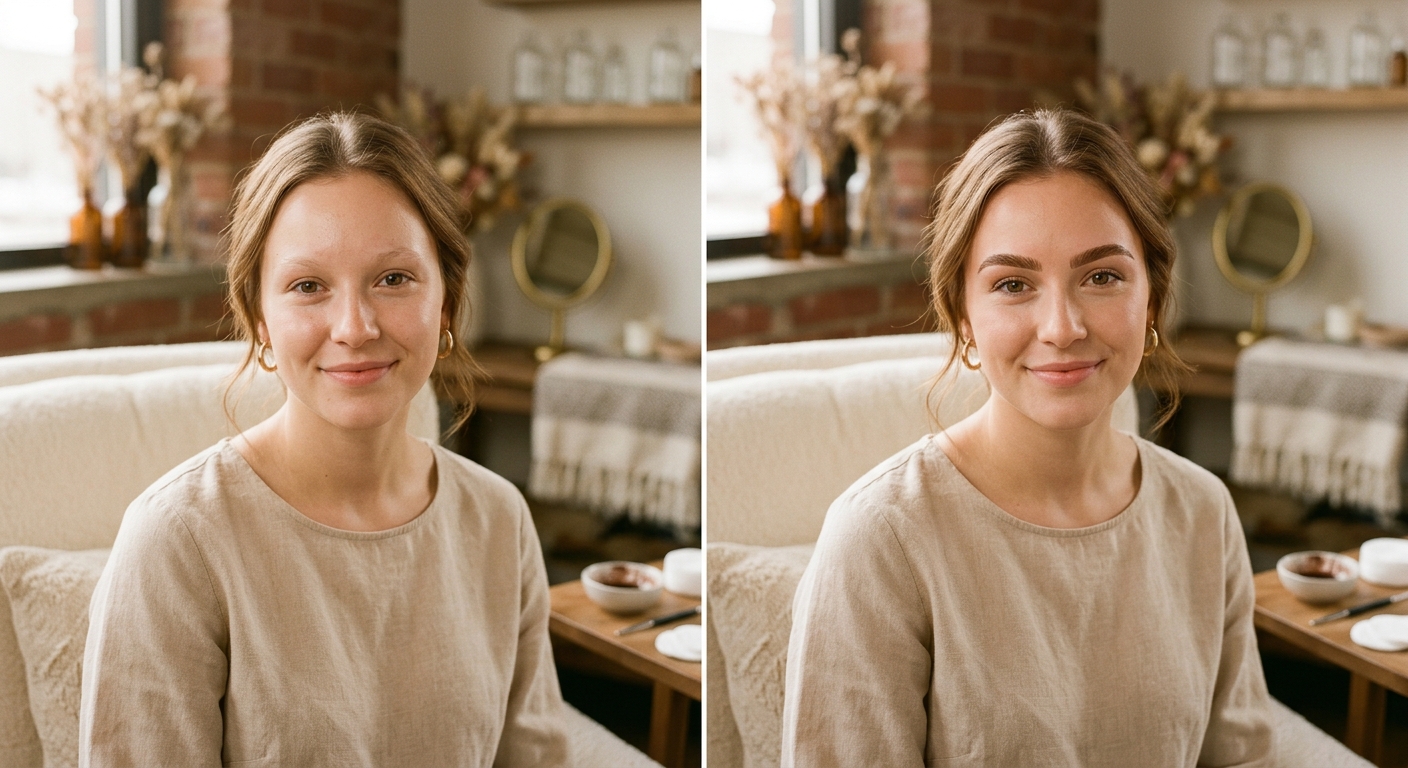 Before and after lip blush